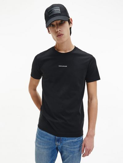 Calvin Klein Ruhák HU589348 | Calvin Klein CK The Basics Slim Organic Cotton Férfi Póló Fekete